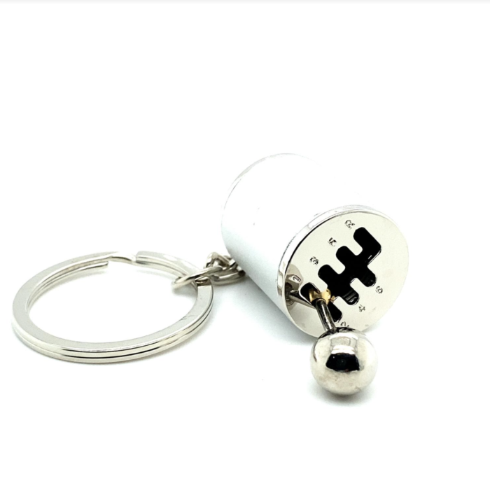 gear shift keychain Gear Shift Silver Keychain