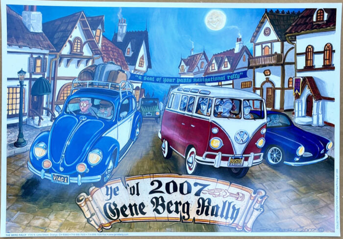 GENE BERG RALLY 2007 VINTAGE POSTER 18X24